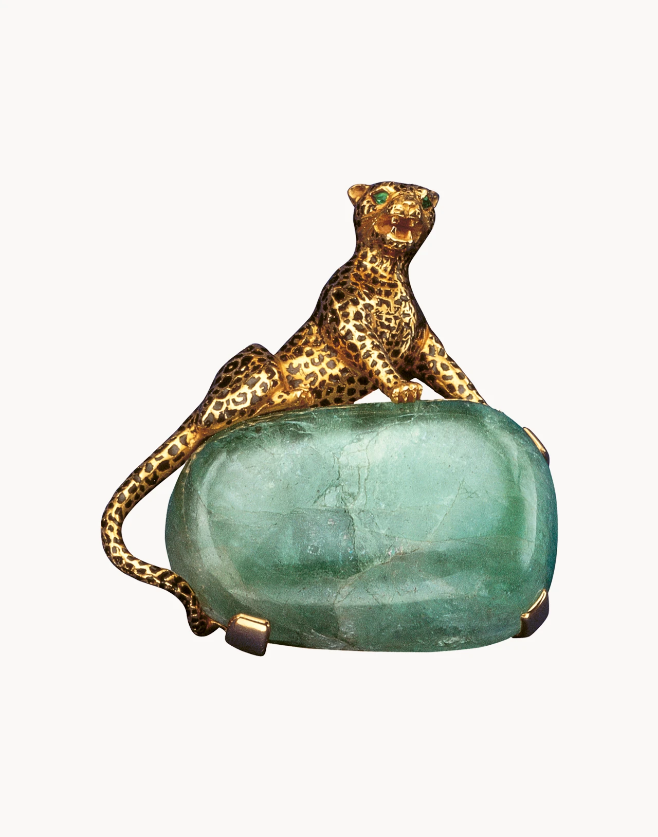 Panther brooch, Cartier Paris, 1948. Special commission by the Duke of Windsor in gold, enamel and emerald