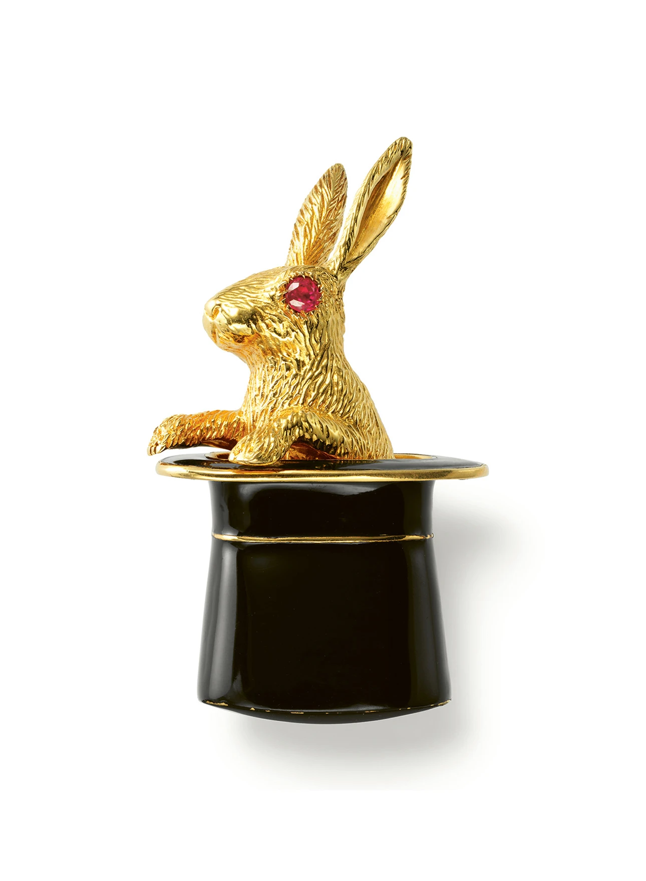 Photo of golden rabbit brooch